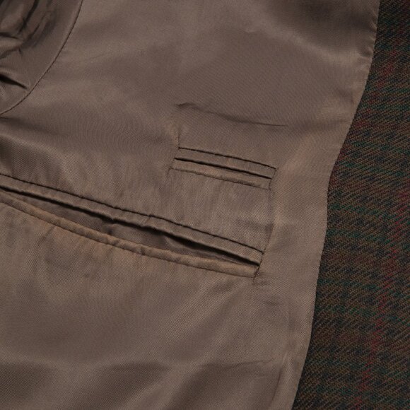 INTERNATIONAL CLUB (Fiji) 70s Plaid Brushed Wool Twill Weave Sport Coat : XXL - Picture 7 of 9